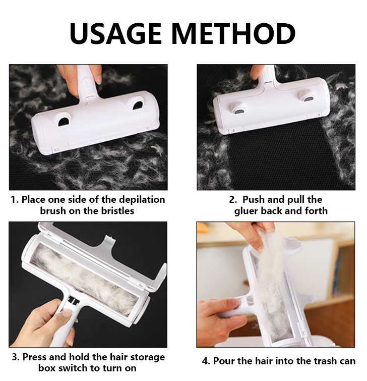 Pet Sticky Hair Remover Usage Method