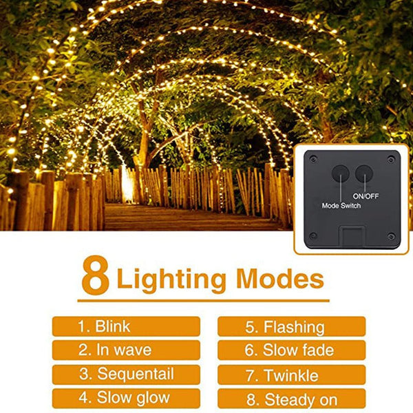 Outdoor Waterproof Lights 8 Lighting Modes